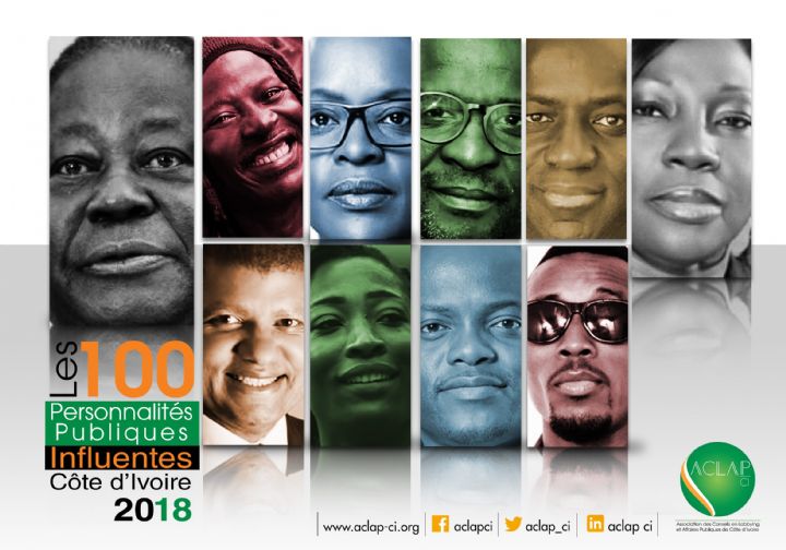 ACLAP-CI publie sa liste 2018 des 100 personnalités publiques les plus influentes de Côte d’Ivoire