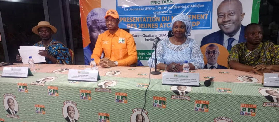 Le Mouvement des jeunes Atchan RHDP présente son programme aux responsables du parti au pouvoir