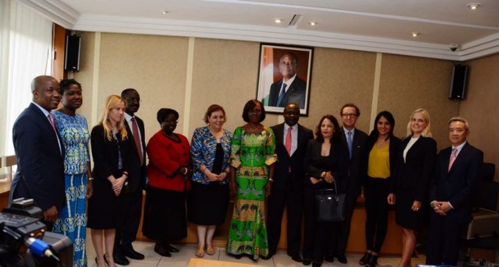 Le conseil d’administration de L’UNICEF chez Mme Kaba Nialé ministre du plan et du développement