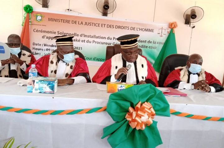 Le Premier président de la Cour d’Appel de Bouaké officiellement installé