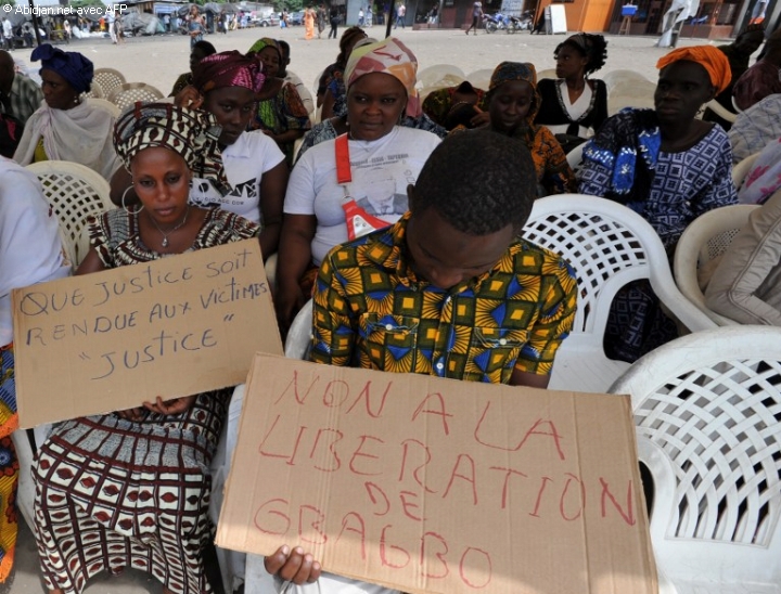 CPI: manifestation anti-Gbagbo de victimes de la crise ivoirienne à Abidjan