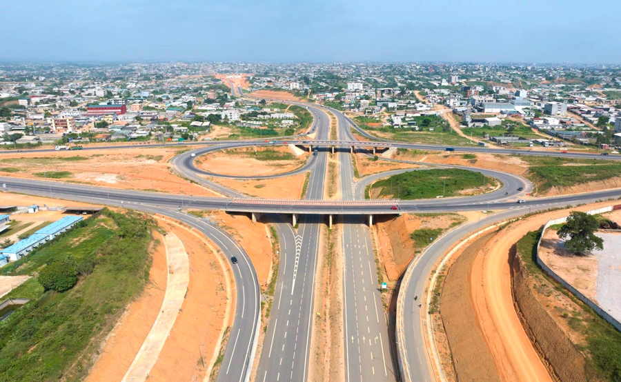 Voie de contournement d'Abidjan (Y4) : la section Ebimpé-Autoroute du Nord longue d'environ 13 kilomètres réalisée à 80%