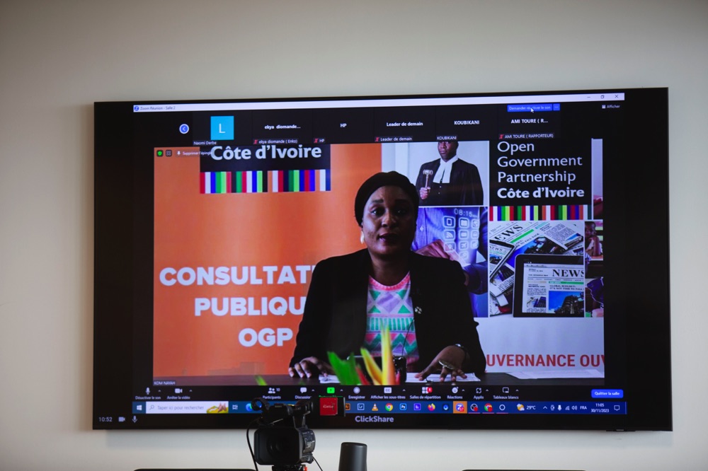 Webinaire OGP 2023 : les participants instruits sur la conduite du processus du Gouvernement Ouvert