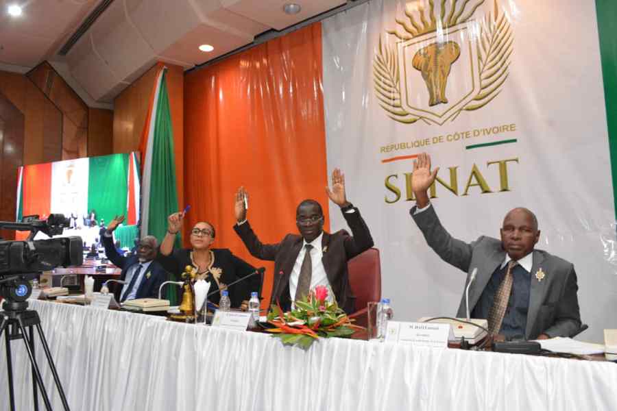 Yamoussoukro : le Senat adopte les projets de loi modificatifs des lois portant régimes juridiques de la Presse et de la Communication audiovisuelle.