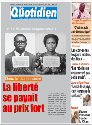 Le Quotidien d’Abidjan N° 275