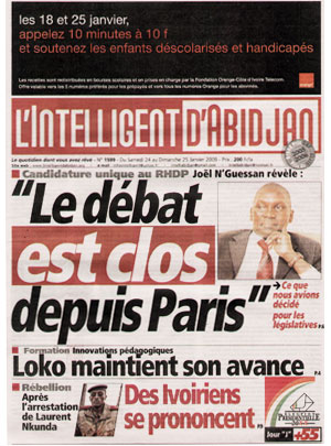L’intelligent d’Abidjan N° 1599