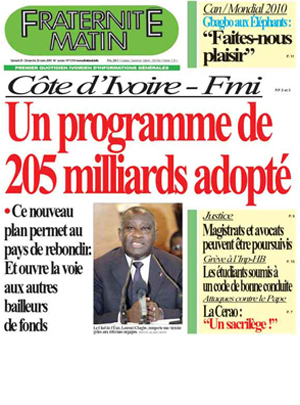 Fraternité Matin N° 13314