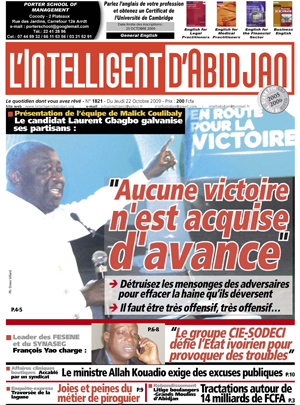 L’intelligent d’Abidjan N° 1821