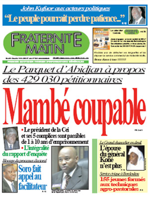 Fraternité Matin N° 13574