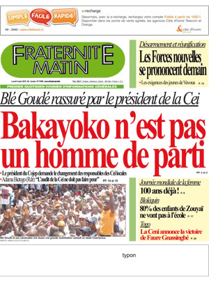 Fraternité Matin N° 13598