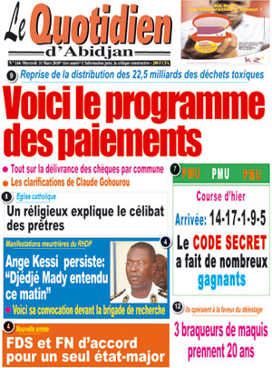 Le Quotidien d’Abidjan N° 144