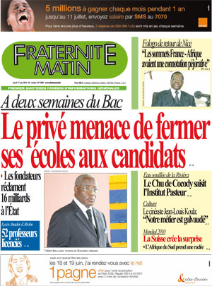 Fraternité Matin N° 13681