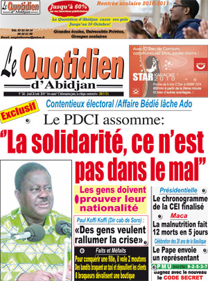 Le Quotidien d’Abidjan N° 261