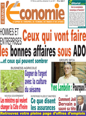 Le Journal De L’Economie N° 109