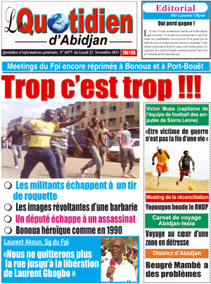 Le Quotidien d’Abidjan N° 477