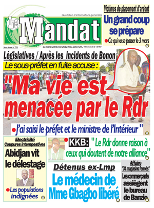 Le Mandat N° 733