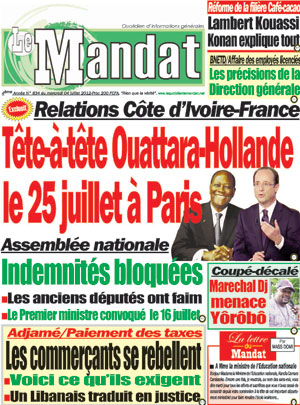 Le Mandat N° 834