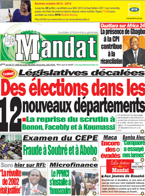 Le Mandat N° 838