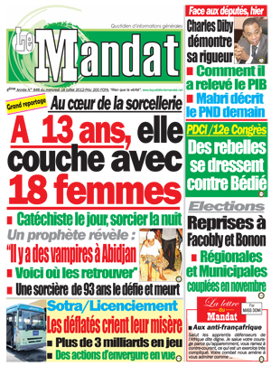Le Mandat N° 846