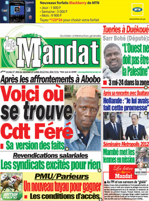 Le Mandat N° 854