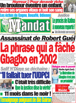 Le Mandat N° 892