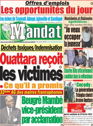 Le Mandat N° 951