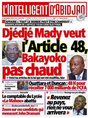 L’intelligent d’Abidjan N° 2705