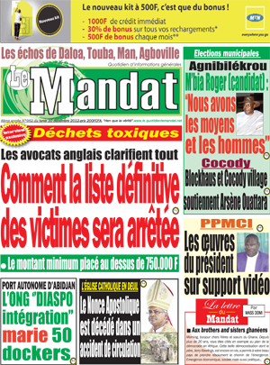 Le Mandat N° 962