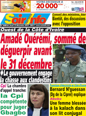 Soir Info N° 5469