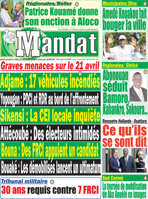 Le Mandat N° 1063