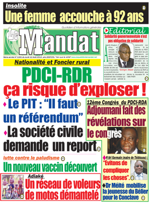 Le Mandat N° 1161