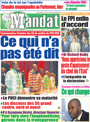 Le Mandat N° 1167