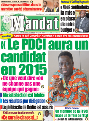 Le Mandat N° 1180