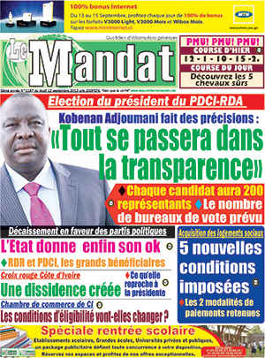 Le Mandat N° 1187