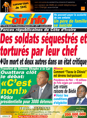 Soir Info N° 5700