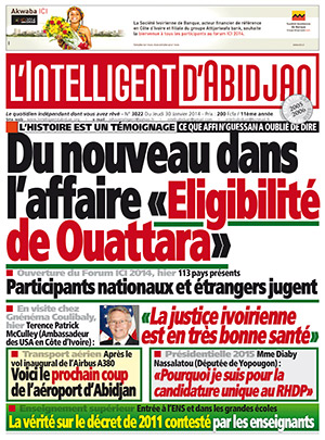 L’intelligent d’Abidjan N° 3022
