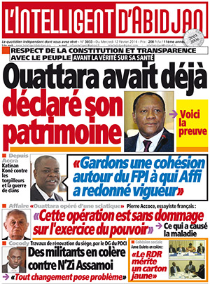 L’intelligent d’Abidjan N° 3033