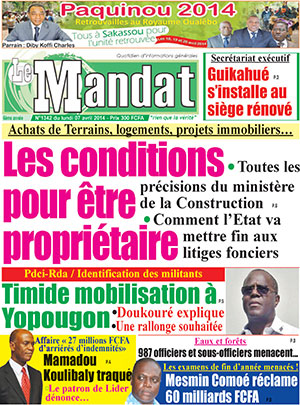 Le Mandat N° 1342