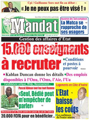 Le Mandat N° 1357