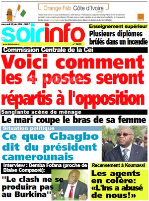 Soir Info N° 5922
