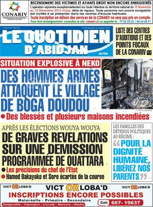 Le Quotidien d’Abidjan N° 1589