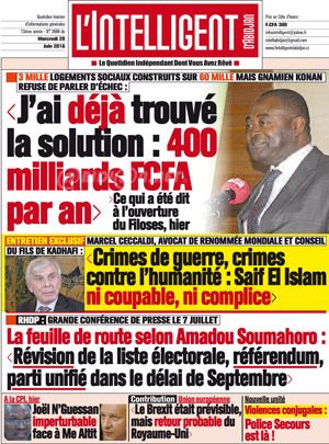 L’intelligent d’Abidjan N° 3688