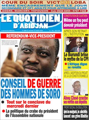 Le Quotidien d’Abidjan N° 1865