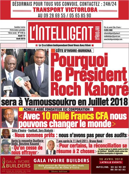 L’intelligent d’Abidjan N° 4165