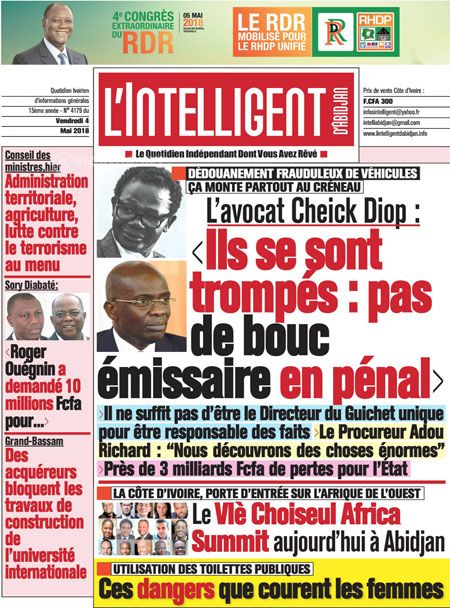 L’intelligent d’Abidjan N° 4179