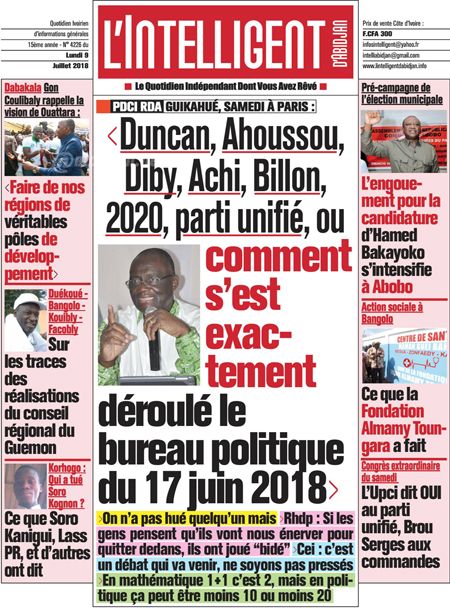 L’intelligent d’Abidjan N° 4226