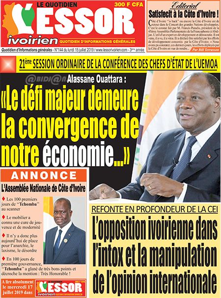 L’Essor Ivoirien N° 144