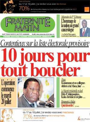 Fraternité Matin N° 13707