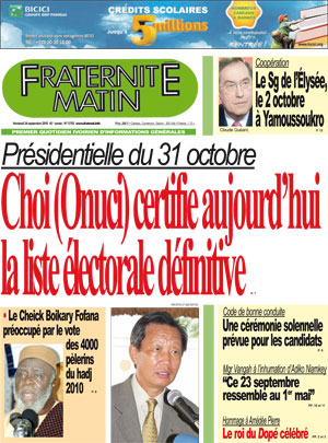 Fraternité Matin N° 13763