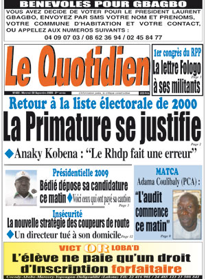 Le Quotidien d’Abidjan N° 422